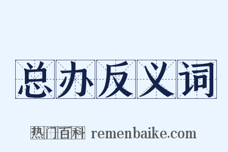 总办反义词是什么意思的图片
